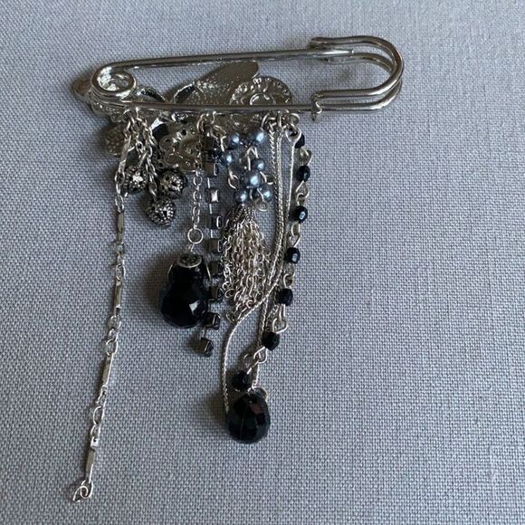 Nice Mixed Materials Brooch with Pin Back - Picture 3 of 4